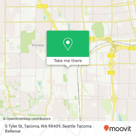 Mapa de S Tyler St, Tacoma, WA 98409