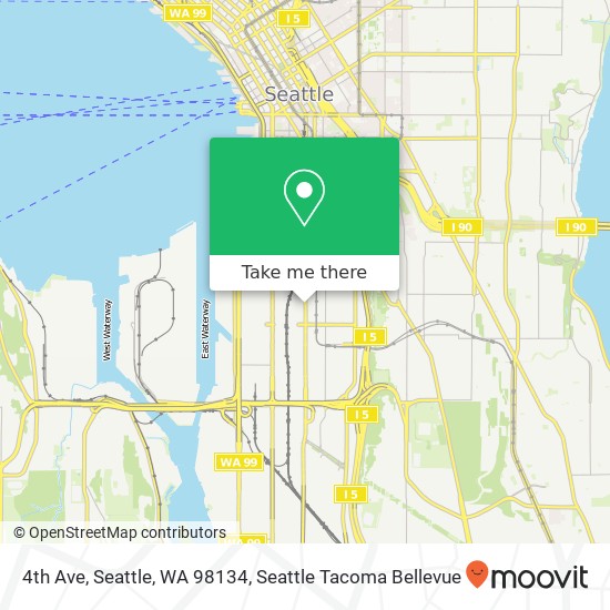 4th Ave, Seattle, WA 98134 map