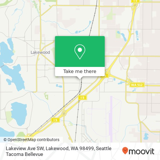 Lakeview Ave SW, Lakewood, WA 98499 map