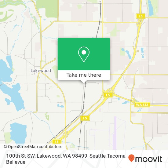 Mapa de 100th St SW, Lakewood, WA 98499