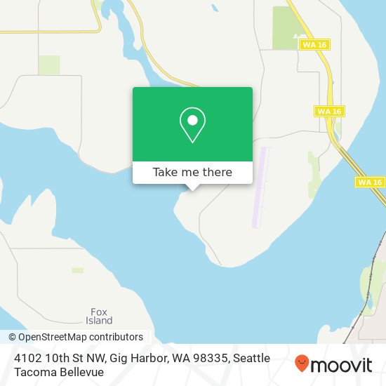 Mapa de 4102 10th St NW, Gig Harbor, WA 98335