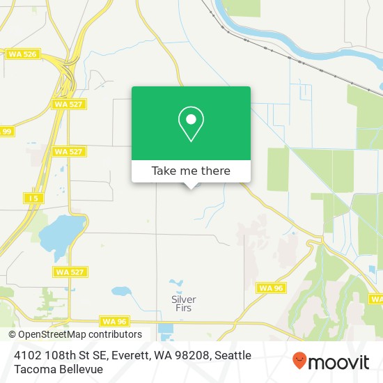 Mapa de 4102 108th St SE, Everett, WA 98208