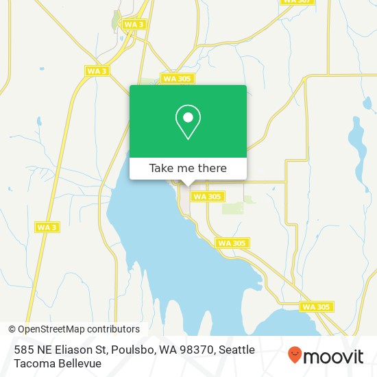 Mapa de 585 NE Eliason St, Poulsbo, WA 98370