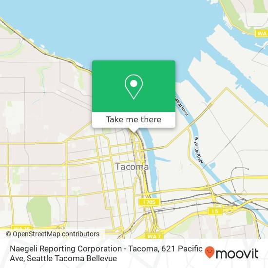 Mapa de Naegeli Reporting Corporation - Tacoma, 621 Pacific Ave