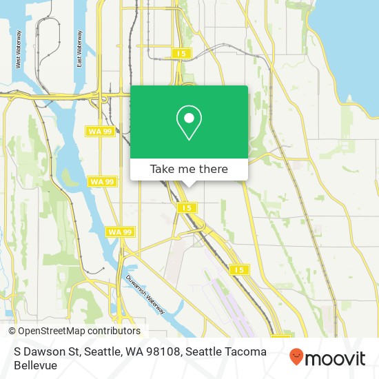 Mapa de S Dawson St, Seattle, WA 98108