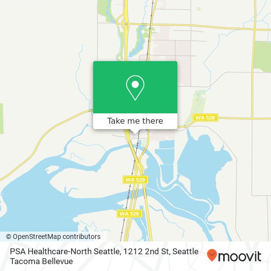 Mapa de PSA Healthcare-North Seattle, 1212 2nd St