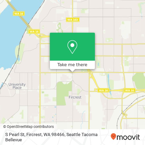 S Pearl St, Fircrest, WA 98466 map