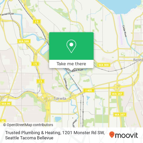 Trusted Plumbing & Heating, 1201 Monster Rd SW map