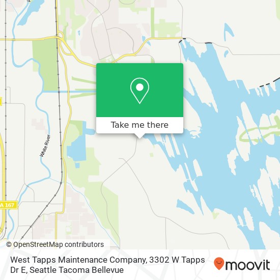 Mapa de West Tapps Maintenance Company, 3302 W Tapps Dr E