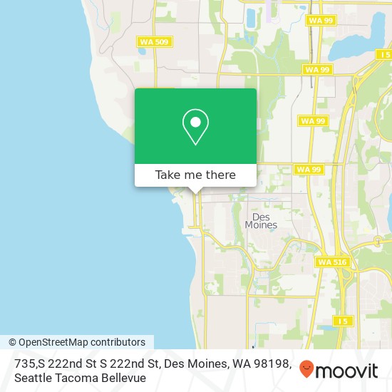 735,S 222nd St S 222nd St, Des Moines, WA 98198 map