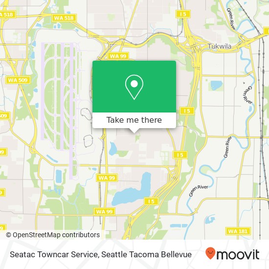 Mapa de Seatac Towncar Service