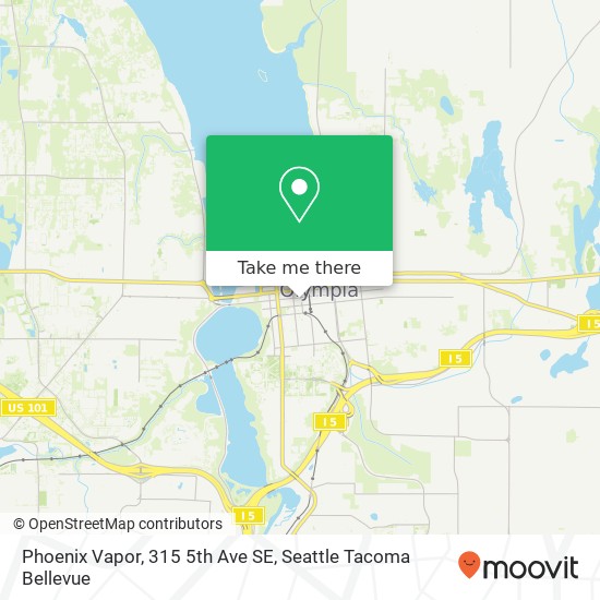 Mapa de Phoenix Vapor, 315 5th Ave SE