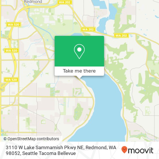 3110 W Lake Sammamish Pkwy NE, Redmond, WA 98052 map