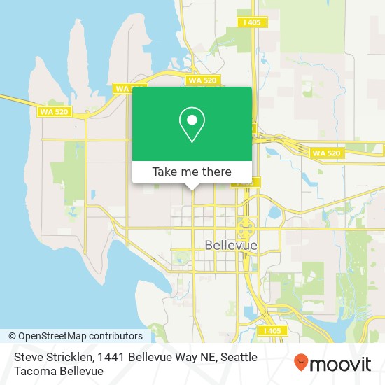 Mapa de Steve Stricklen, 1441 Bellevue Way NE