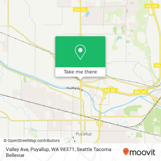 Mapa de Valley Ave, Puyallup, WA 98371