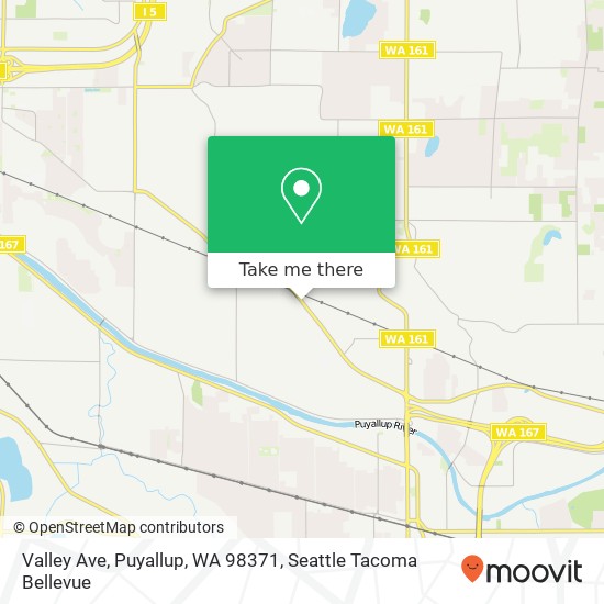 Mapa de Valley Ave, Puyallup, WA 98371