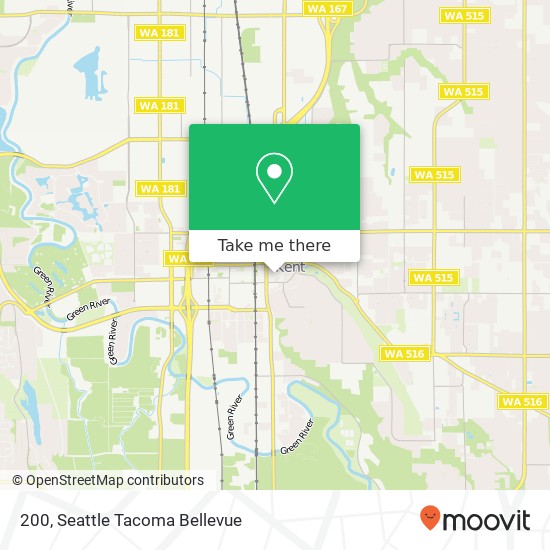 Mapa de 200, 403 E Meeker St #200, Kent, WA 98030, USA