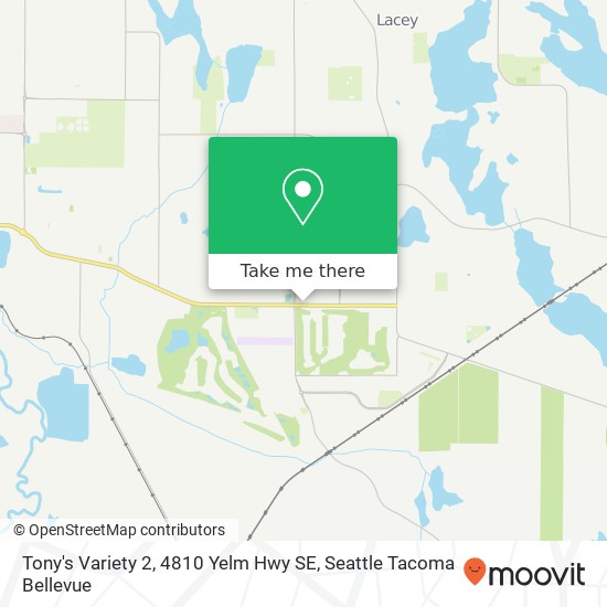 Tony's Variety 2, 4810 Yelm Hwy SE map