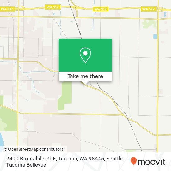 Mapa de 2400 Brookdale Rd E, Tacoma, WA 98445