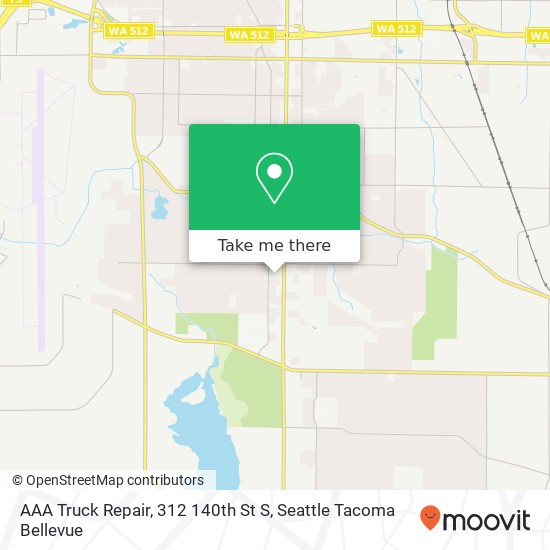 Mapa de AAA Truck Repair, 312 140th St S