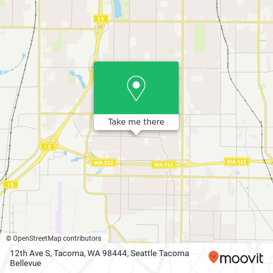 Mapa de 12th Ave S, Tacoma, WA 98444