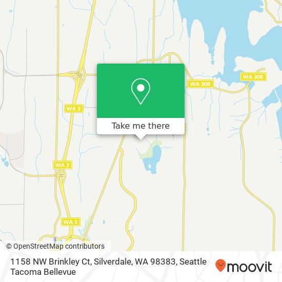 Mapa de 1158 NW Brinkley Ct, Silverdale, WA 98383