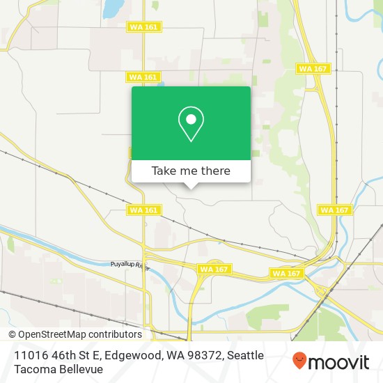 Mapa de 11016 46th St E, Edgewood, WA 98372