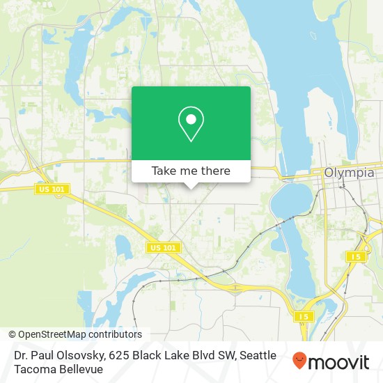 Mapa de Dr. Paul Olsovsky, 625 Black Lake Blvd SW