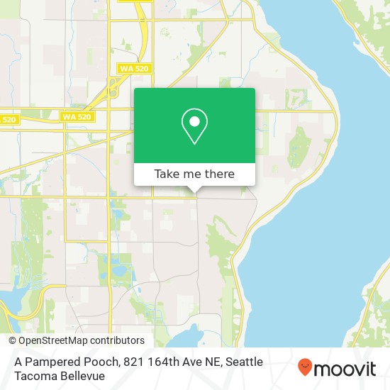 A Pampered Pooch, 821 164th Ave NE map