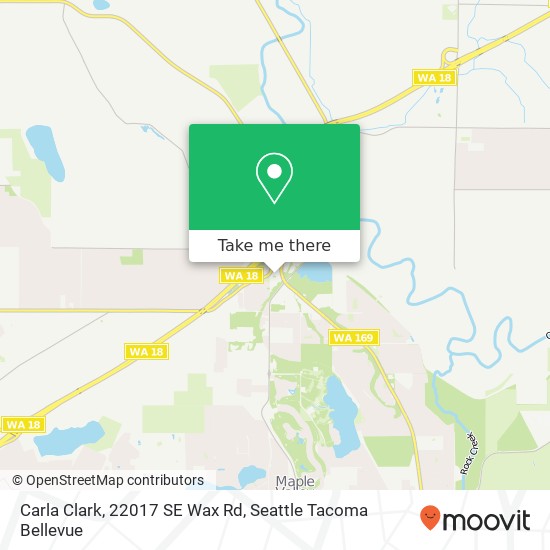 Mapa de Carla Clark, 22017 SE Wax Rd