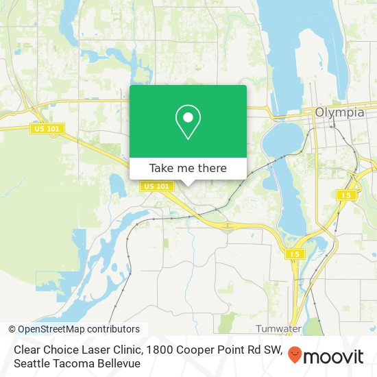 Clear Choice Laser Clinic, 1800 Cooper Point Rd SW map