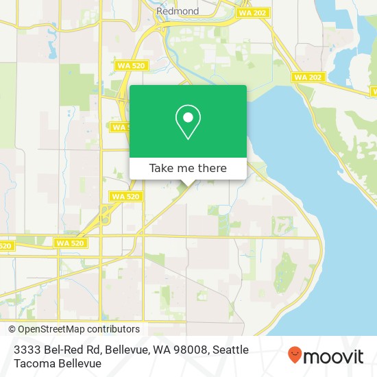 Mapa de 3333 Bel-Red Rd, Bellevue, WA 98008