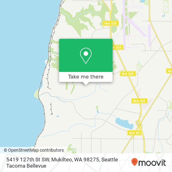 Mapa de 5419 127th St SW, Mukilteo, WA 98275