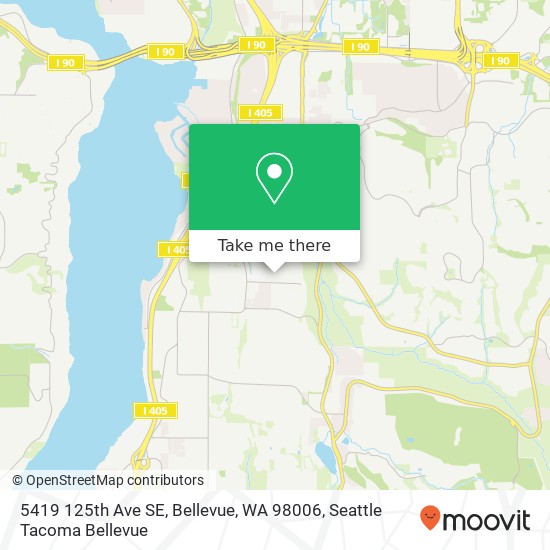 Mapa de 5419 125th Ave SE, Bellevue, WA 98006