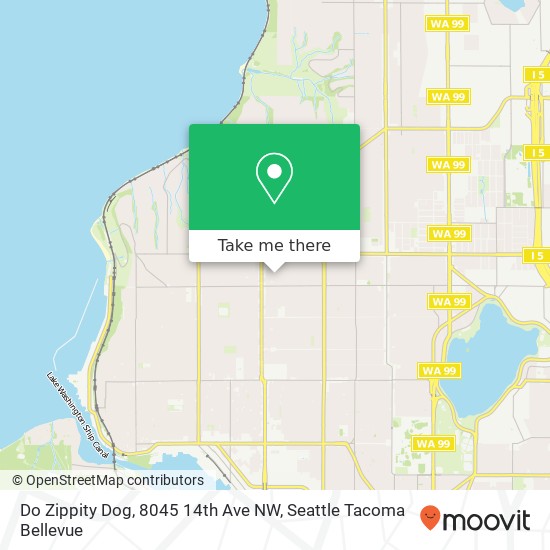 Mapa de Do Zippity Dog, 8045 14th Ave NW