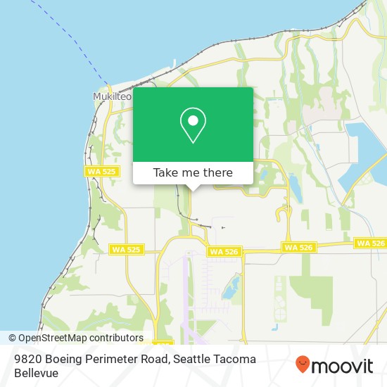 Mapa de 9820 Boeing Perimeter Road, 9820 Boeing Perimeter Rd, Mukilteo, WA 98275, USA