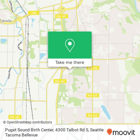 Puget Sound Birth Center, 4300 Talbot Rd S map