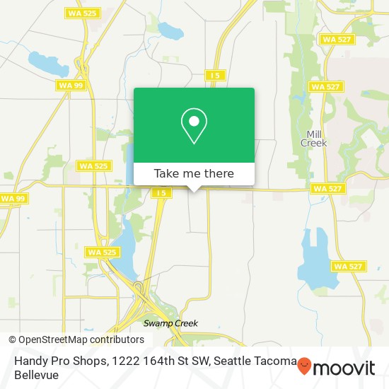 Mapa de Handy Pro Shops, 1222 164th St SW