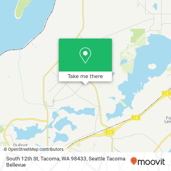 Mapa de South 12th St, Tacoma, WA 98433