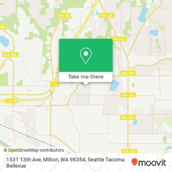 Mapa de 1531 13th Ave, Milton, WA 98354