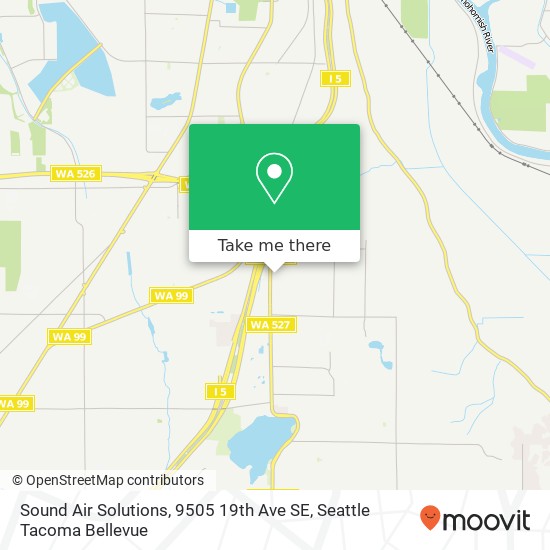 Mapa de Sound Air Solutions, 9505 19th Ave SE