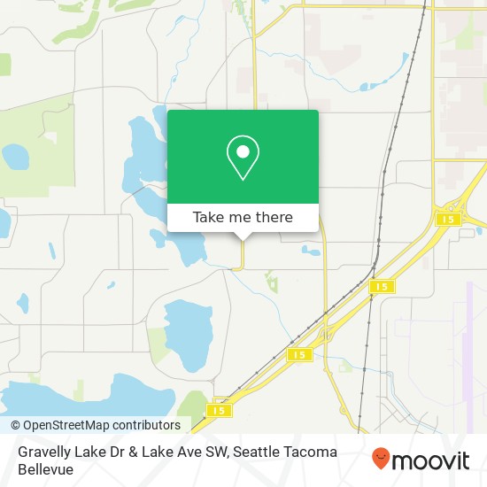 Mapa de Gravelly Lake Dr & Lake Ave SW