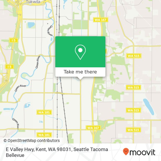 E Valley Hwy, Kent, WA 98031 map