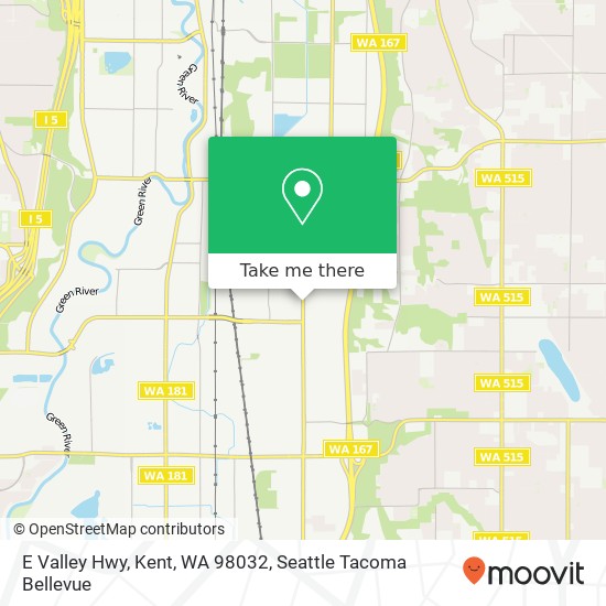 E Valley Hwy, Kent, WA 98032 map