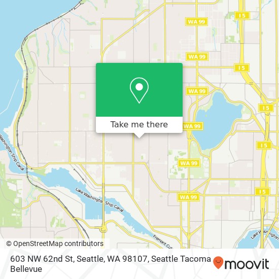 Mapa de 603 NW 62nd St, Seattle, WA 98107