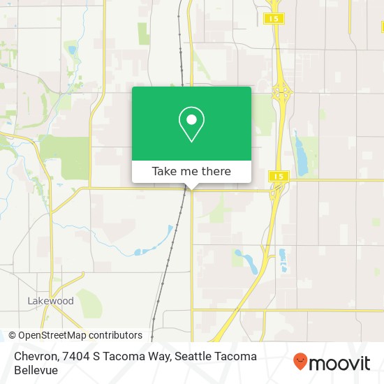 Chevron, 7404 S Tacoma Way map