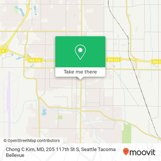 Mapa de Chong C Kim, MD, 205 117th St S