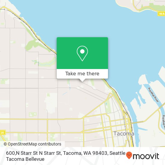 Mapa de 600,N Starr St N Starr St, Tacoma, WA 98403