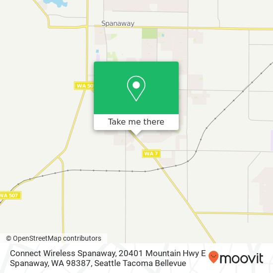 Mapa de Connect Wireless Spanaway, 20401 Mountain Hwy E Spanaway, WA 98387