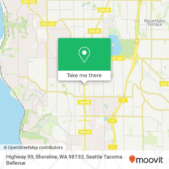 Highway 99, Shoreline, WA 98133 map